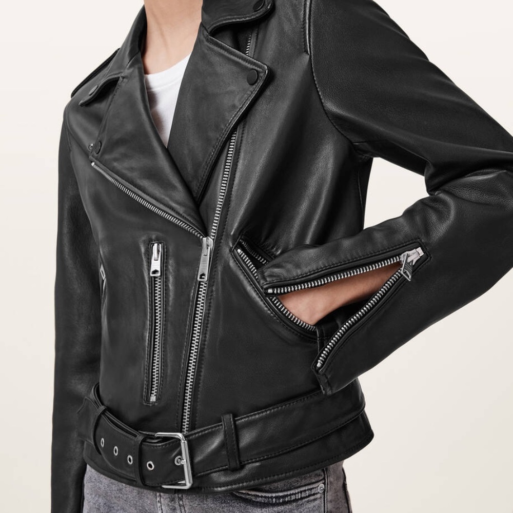 Gorgeous mint condition -All Saints Balfern Leather Jacket